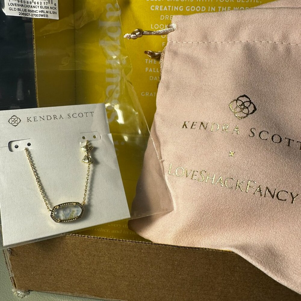 Kendra Scott x LoveShackFancy Elisa Necklace Blue